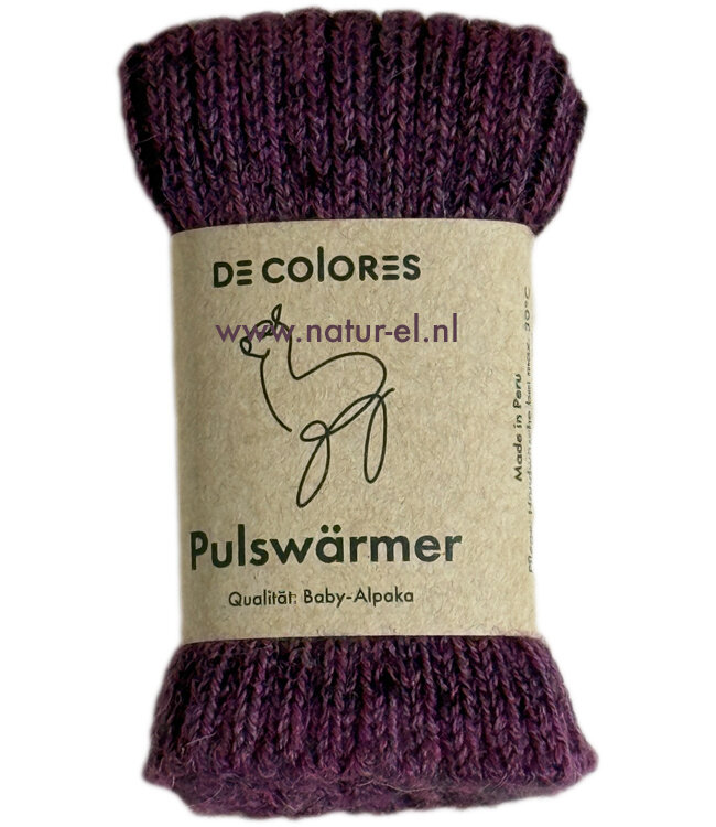 DE COLORES Polswarmers 100% baby alpaca TWO TONE ROZE 55