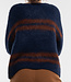 ALMA & LOVIS fluffy wollen alpaka trui NAVY STRIPES