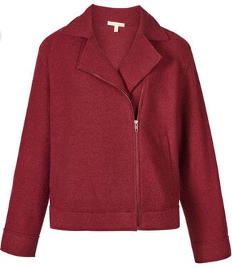 Madness HIMALAYA wollen jas van gekookte merino wol MIEKE BORDEAUX
