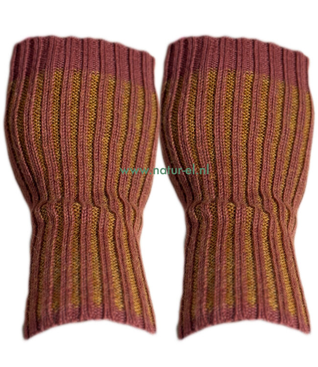 DE COLORES Polswarmers 100% baby alpaca TWO TONE lente