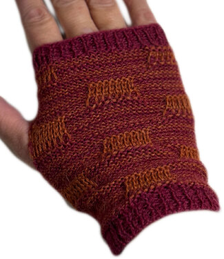 Anukoo ANUKOO polswarmers 100% alpaca JAQUARD FRAMBOOS