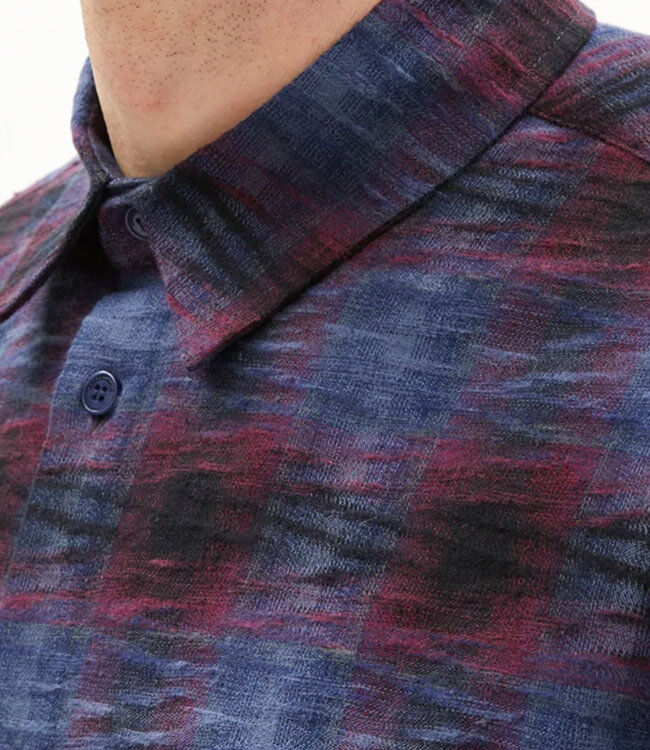 ARMEDANGELS overhemd FAALIN RED BLOCKS biokatoen