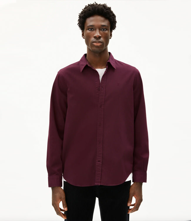 ARMEDANGELS overhemd GIAALO BERRY biologisch katoen