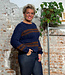 ALMA & LOVIS fluffy wollen alpaka trui NAVY STRIPES