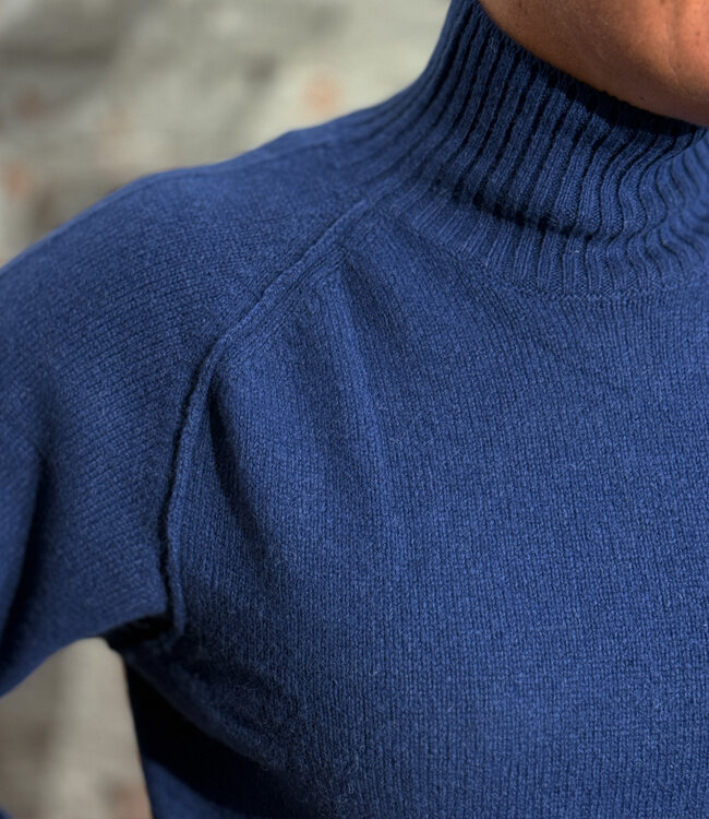 KOMODO wollen trui met col MILLIE BLUE 100% merino