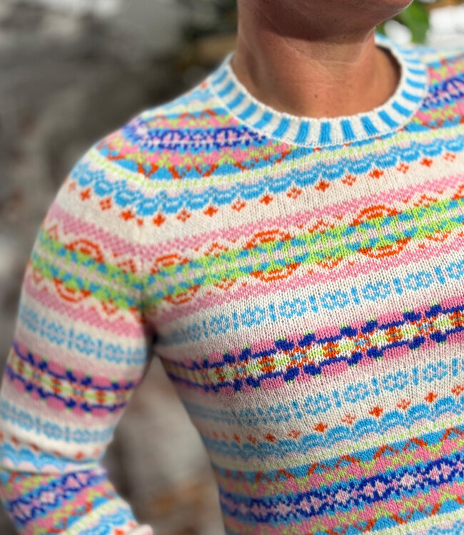 ERIBÉ wollen TRUI extra fijne lamswol dames KINROSS MURAL