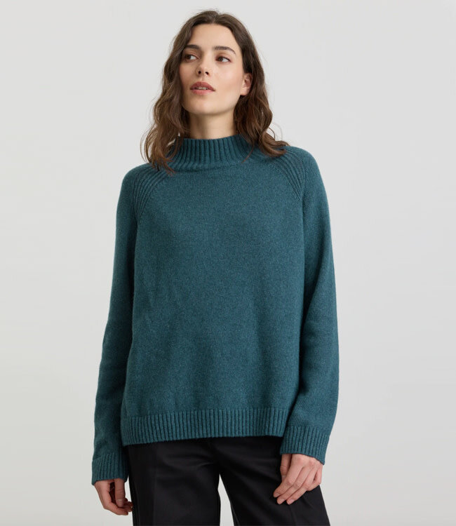 RECOLUTION wijde raglan trui ELEO LAKE biologisch katoen wol