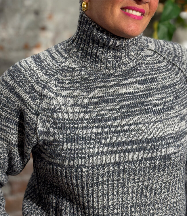 KOMODO wollen trui met col MILLIE STRIPE 100% merino