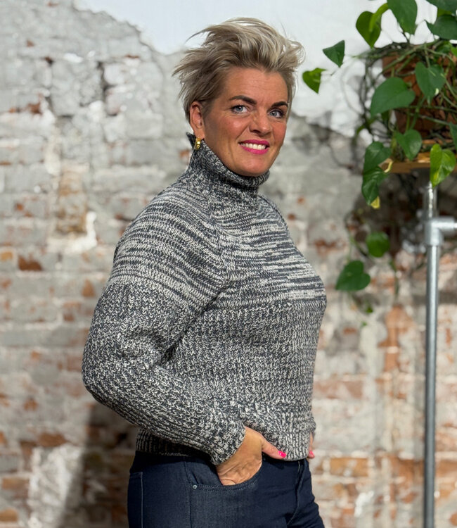 KOMODO wollen trui met col MILLIE STRIPE 100% merino