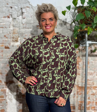 Tranquillo TRANQUILLO Blouse met print SELMA BOTANIC ecovero