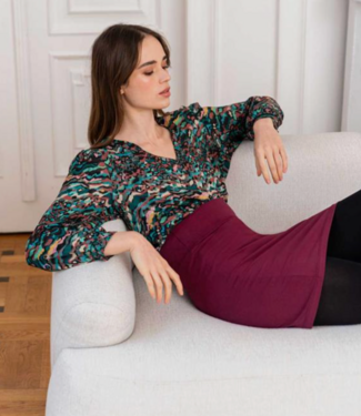WIDDA WiDDA v-hals blouse LYDA GRAFIC van ecovero
