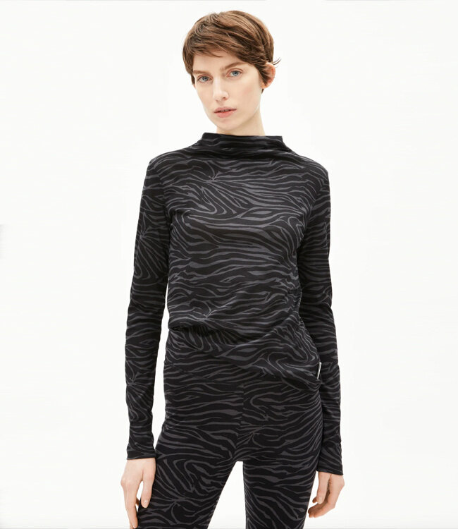 ARMEDANGELS longsleeve CALUNAA BLACK biologisch katoen