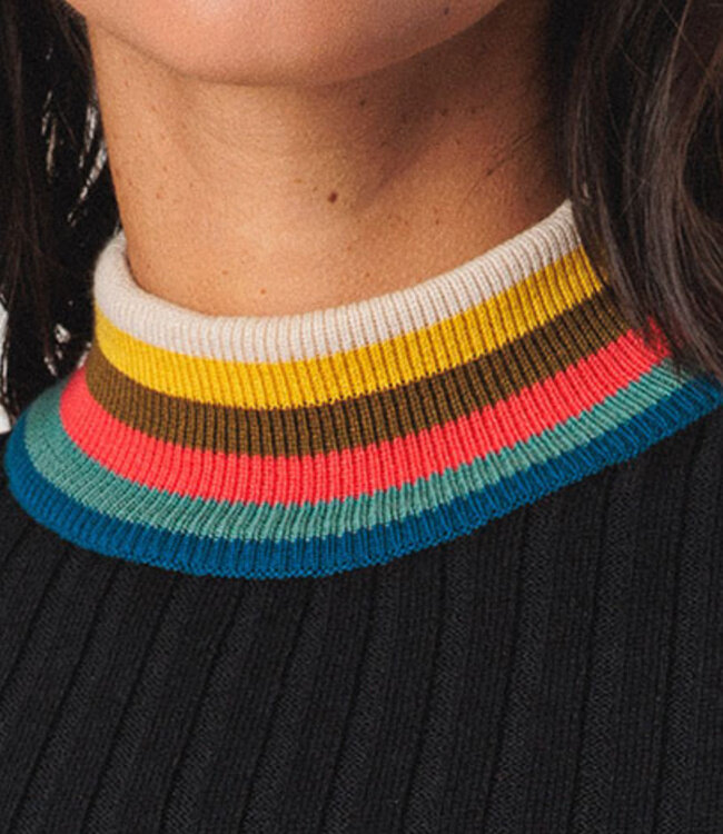 SKFK coltrui LERATE met gekleurde opstaande kraag biokatoen