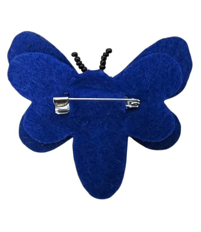 FAIRTRADE broche DRAGONFLY met pailetten en kralen