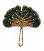 FAIRTRADE broche GINKO met pailetten en kralen