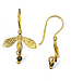 Oorbellen met half edelsteen verguld BUMBLE BEE BLUE