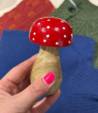 Natur-el MAASKLOS PADDENSTOEL voor het stoppen van wollen sokken handbeschilderd