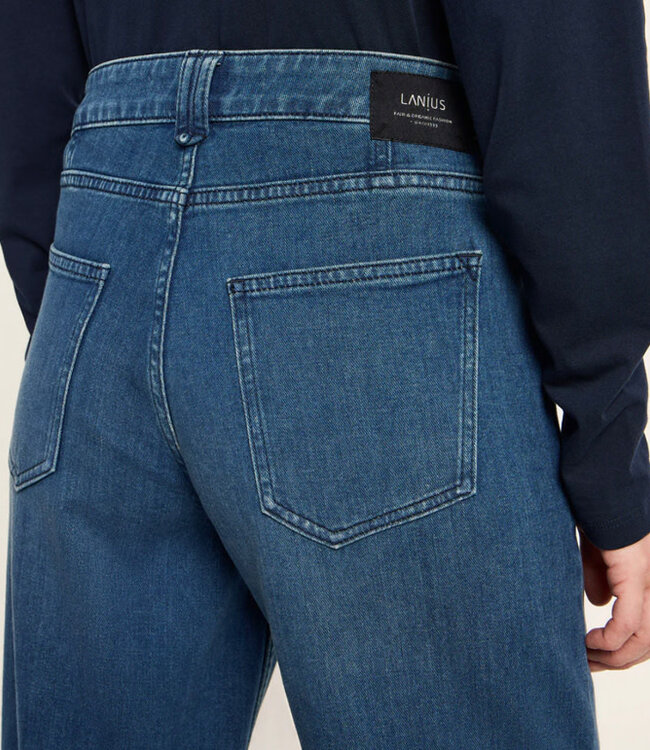 LANIUS mid waist relaxed jeans GOIA DARK DENIM biologisch katoen