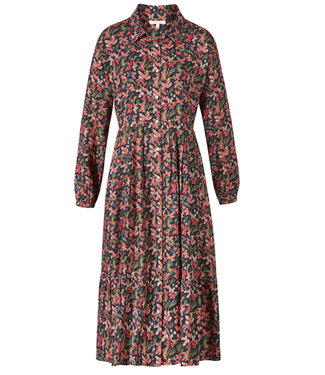 HIMALAYA jurk met knopen BRUSHED FLORALS print ecovero