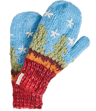 HIMALAYA wollen wanten WINTER LIGHT BLUE met katoenen voering