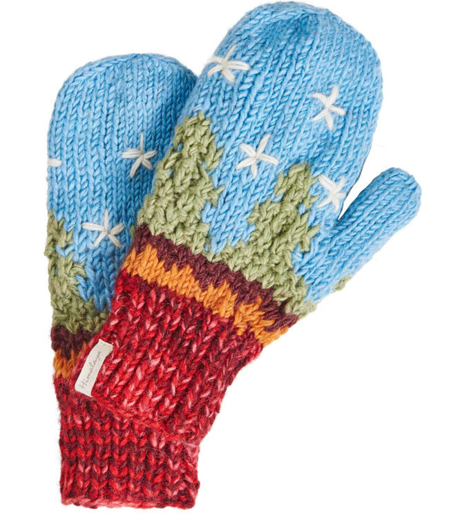 HIMALAYA wollen wanten WINTER LIGHT BLUE met katoenen voering