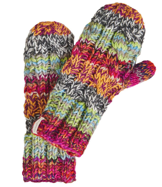 HIMALAYA wollen wanten MULTI JOY met katoenen voering