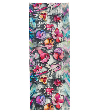 Madness HIMALAYA wol zijde sjaal met print TULIPA