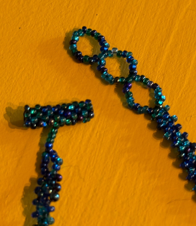 Fairtrade KETTING met kralen en stenen DIVA BLAUW