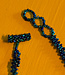 Fairtrade KETTING met kralen en stenen DIVA BLAUW