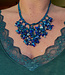 Fairtrade KETTING met kralen en stenen DIVA BLAUW