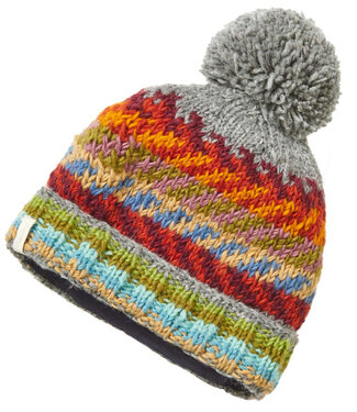 HIMALAYA wollen muts STRIPES RAINBOW met katoenen voering