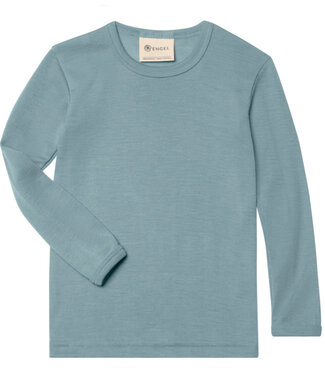 Engel ENGEL longsleeve van wol zijde IJSBLAUW kind