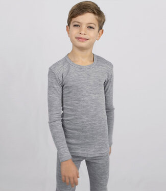 Engel ENGEL longsleeve van wol zijde EFFEN GRIJS kind