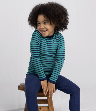 Engel ENGEL longsleeve wol zijde kind GESTREEPT IJsblauw marine