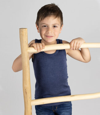 Engel ENGEL hemd wol zijde kind EFFEN MARINE wollen ondergoed