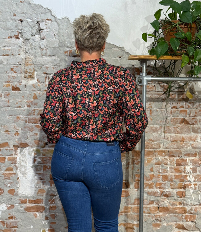 HIMALAYA blouse BRUSHED FLORALS met print ecovero