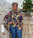 HIMALAYA blouse met strik PARADISE NAVY met print ecovero