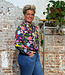 HIMALAYA blouse met strik PARADISE NAVY met print ecovero