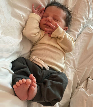 Engel ENGEL wikkel romper wol zijde met overslag NATUREL