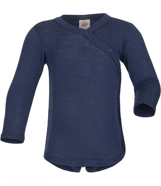Engel ENGEL wikkel romper wol zijde met overslag MARINE
