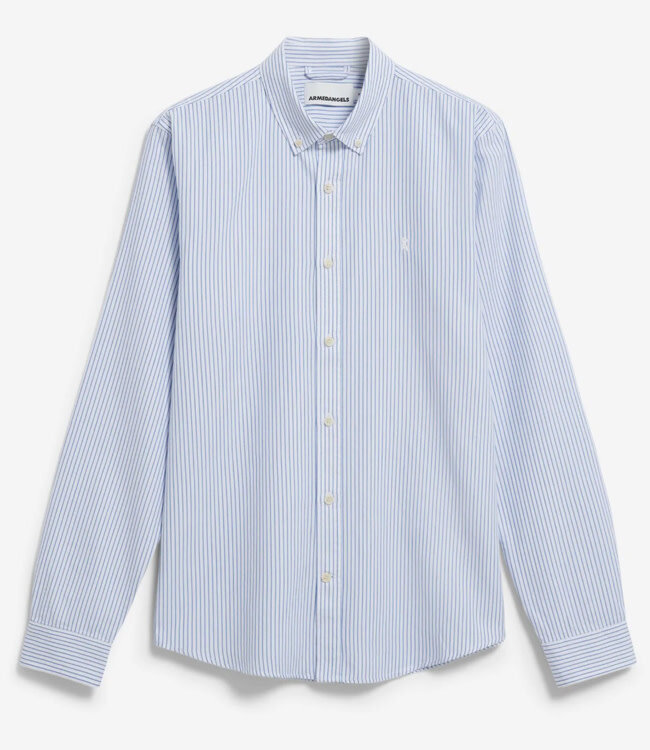 ARMEDANGELS gestreept overhemd QUAASA BLUE WHITE