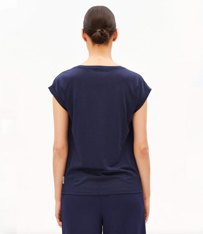ARMEDANGELS loose fit shirt JILAANA NAVY van tencel