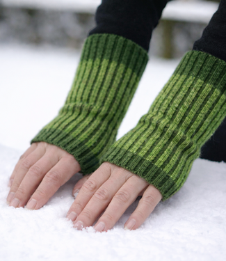 De Colores DE COLORES Polswarmers 100% baby alpaca TWO TONE groen 66