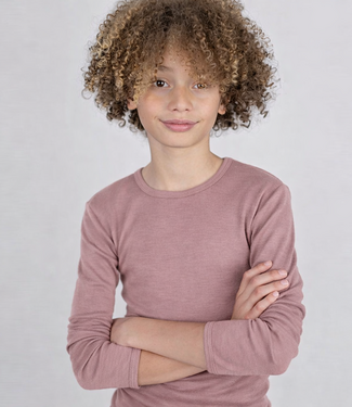 Engel ENGEL longsleeve van wol zijde DUSTY ROSE kind