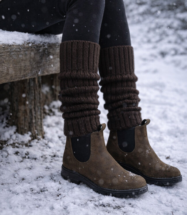 DE COLORES beenwarmers baby alpaca MOKKA 28 - 40 cm