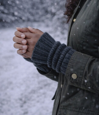 De Colores DE COLORES Polswarmers baby alpaca RIB ANTRACIET 14