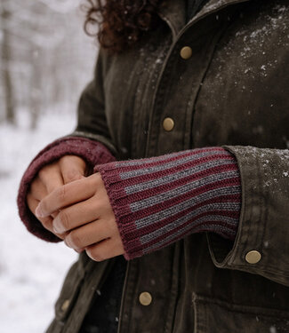 De Colores DE COLORES Polswarmers 100% baby alpaca TWO TONE ROOD 47