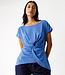 SKFK effen shirt ALAINE BLUE met twistdetail biologisch katoen
