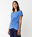 SKFK effen shirt ALAINE BLUE met twistdetail biologisch katoen