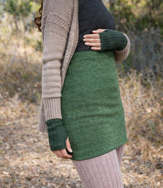 De Colores DE COLORES nierwarmer alpaca BOSGROEN ZWART 66 REVERSIBLE